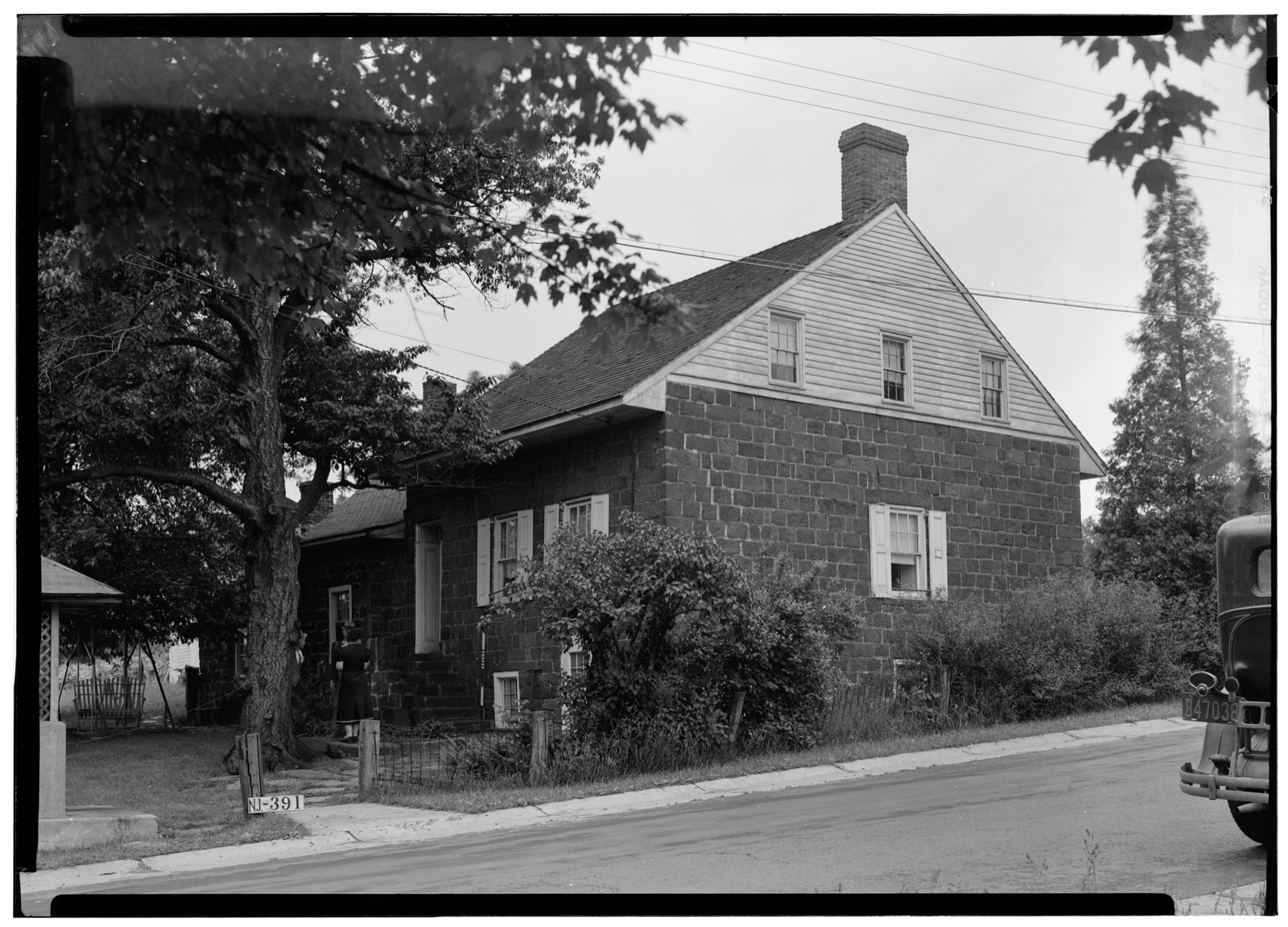Exterior view from the northwest, John Branford House, 1937