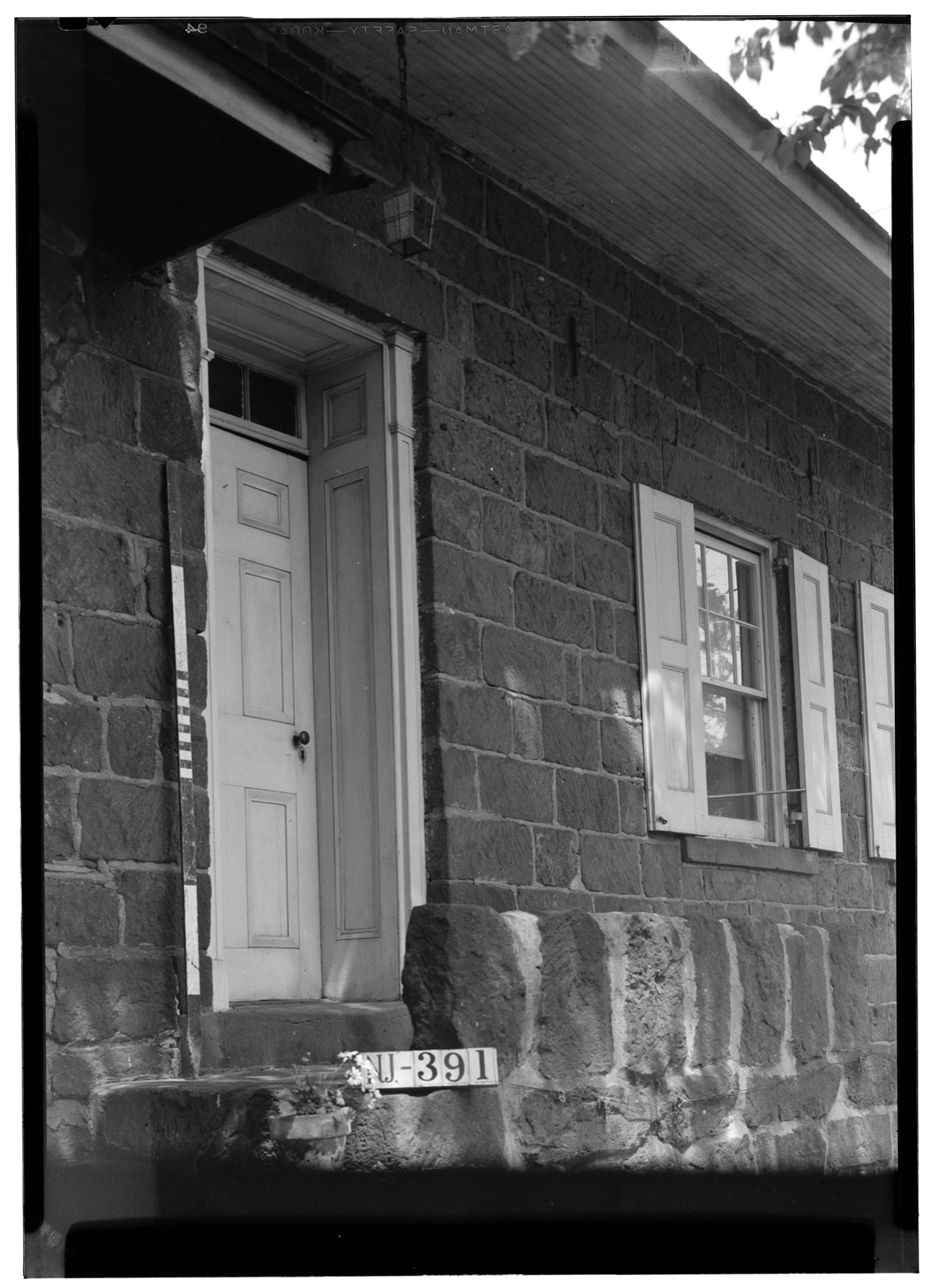 Detail of the front door, John Branford House, 1937